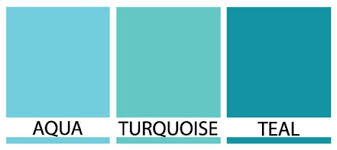 What The Difference Is Between These Colours Aqua Blue