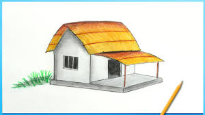 Here presented 62+ houses drawing images for free to download, print or share. House Drawing How To Draw A Village Hut Easy House Sketch Youtube