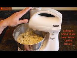 This sunbeam stand mixer has 10 speed settings, so you can adjust the speed to get the right consistency. Sunbeam Fpsbhs0301 250 Watt 5 Speed Hand And Stand Mixer Combo Review Youtube