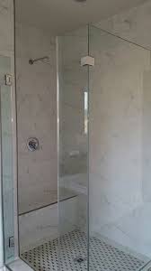 Each individual tile has a unique personality and stands on its own. Master Shower With Calacatta Porcelain 12 X 24 Tile And Walker Zanger Mosaic Shower Pan Hovedbad