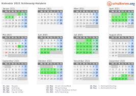 Übersichtlicher jahreskalender von 2021, die daten werden pro monat gezeigt einschließlich der kalenderwochen. Kalender 2021 2022 Schleswig Holstein