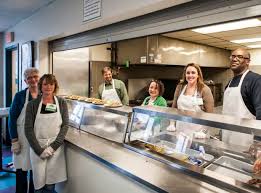 Donating their lunch breaks