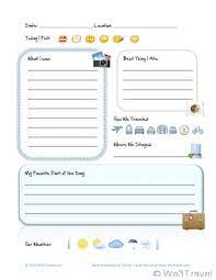 Kids Travel Journal Printable Downloadable Pdf Template Diy Travel Journal Kids Travel Journal Travel Journal Printables