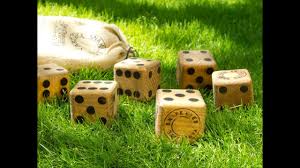 The yard dice worked out great on the lawn, and a hula hoop worked well as a target for. Original Yard Dice By Snake Eyes The Grommet