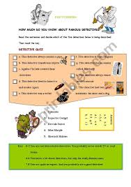 We've got 11 questions—how many will you get right? Detective Quiz Esl Worksheet By Parosuna