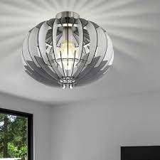 Design ceiling lamps often represent real light installations such as the ceiling lamps assiba, mr magoo, calispo and pirce. Ceiling Lamp In Gray And White Olmero