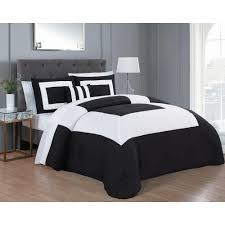 Black And White King Bedding Set Avondale Manor Carson 8 Piece Blue Grey King Comforter Set Comforter Sets King Comforter Sets Contemporary Bed Sets