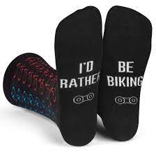 I D Rather Be Biking Socks Bike Socks Champion Wear Mens Novelty Socks