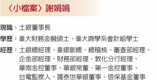 The site owner hides the web page description. åœŸåœ°éŠ€è¡Œè'£äº‹é•·è¬å¨Ÿå¨Ÿå¯¦æˆ°è±å¯Œçš„å¥³æ¼¢å­ å°ˆé¡Œå'¨å ± å·¥å•†æ™‚å ±