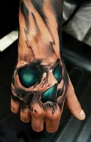 Cool Skull Tattoo Love The Eyes Skull Hand Tattoo Wrist Tattoos For Guys Hand Tattoos For Guys