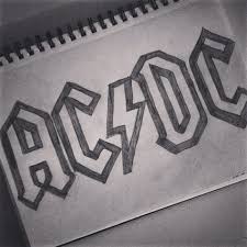 Acdc Band Logo Drawing Rock Hard Rock Music Drawing Rocks Music Drawings Band Logos
