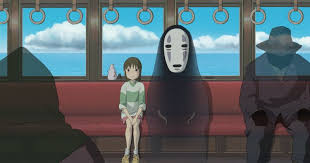 Chihiro And No Face Ride On The Train To Go See Zeniba In 2020 Studio Ghibli Japanese Animated Movies Studio Ghibli Movies