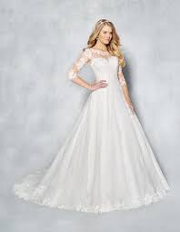 Feel Like A Princess In This Sparkling A Line Wedding Dress We Just Love The Illusion La Lace Wedding Dress With Sleeves Sparkle Wedding Dress Wedding Dresses