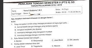 Sep 02, 2018 · contoh soal kelas 5 tema 2 subtema 3 dan jawabannya. Soal Ulangan Kelas 3 Tema 5 Subtema 1 Dan 2 Sekolahdasar Net