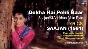 Dekha Hai Pehli Baar Lyrics Alka Yagnik Dekhaa hai zindagii ko kuchh itnaa qareeb sechehre tamaam lagne lage hain ajeeb se. dekha hai pehli baar lyrics alka yagnik