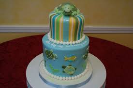 This unique diaper cake comes with *50 size 1 luvs * 8 washclothes * 2 pairs infant socks you have a couple options for color pallets and sizes. Turtle Reef Baby Shower Cake Cakecentral Com