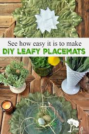 Diy Leafy Placemats Can Easily Be Made From Faux Leaves Or Petals Easter Table Settings Faux Leaf Easter Table Decorations
