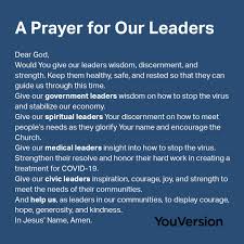 That we may lead a quiet and. A Prayer For Our Leaders Youversion