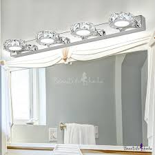 Check spelling or type a new query. Stainless Crystal Vanity Light Contemporary 1 2 3 4 Lights Led Makeup Mirror Light Beautifulhalo Com