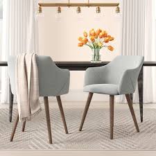 Will Upholstered Arm Chair Reviews Joss Main In 2021 Upholstered Dining Chairs Upholstered Arm Chair Solid Wood Dining Chairs