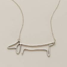 Line Drawing Dachshund Necklace Dachshund Necklace Dachshund Jewelry Silver Earrings Online