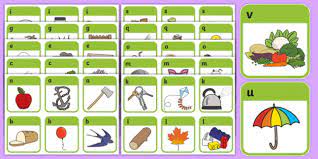 Kidstv123.com kids songs song for children chords: Initial Sound Picture Cards A Z