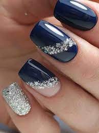 Dreamy Nail Art Design Ideas For Winter Black Nail Designs Floral Nails Glitter Nail Art