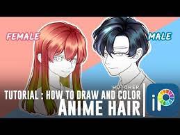 Ibispaintx How To Draw And Color Anime Hair Tutorial Youtube Anime Hair Anime Boy Hair Anime Hair Color