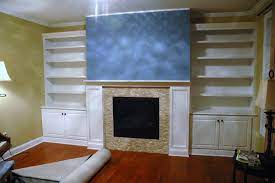 See more ideas about entertainment center, entertainment center decor, built in entertainment center. Hand Crafted Built In Bookcases Base Cabinets And Fireplace Surround By Wooden It Be Nice Custommade Com