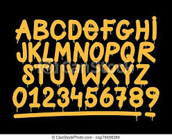 Graffiti tag urban art, artistic character design, cartoon. Graffiti Tag Style Alphabet Decorative Street Art Vandal Lettering Fonts On The Wall City Urban Illegal Action By Using Canstock