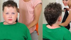 Hair is different but add to that: How To Cut Boys Curly Hair Stylish Boys Fohawk Youtube