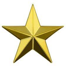 3d 5 Point Gold Star Lapel Pin Desain Pengeditan Foto