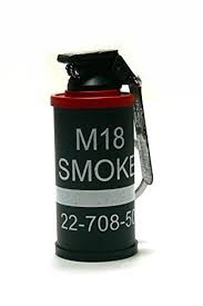 Easy to use ring pull activation. Robot Check Grenade Tactical Equipment Black And Red