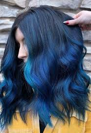 65 Iridescent Blue Hair Color Shades Blue Hair Dye Tips Hair Color Blue Dyed Hair Blue Hair Color Shades