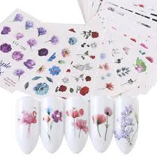 Ombre toe nail design with flowers. 24 Pcs Water Transfer Sticker Flower Series Flower Nail Art Manicure Pedicure New High Quality Formaldehyde Free Sweet Lolita Sweet Christmas Party Evening Masquerade 6945903 2021 8 31