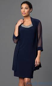 Short Beaded Neckline Dress With Sheer Jacket Simply Dress Dresses Groom Dress