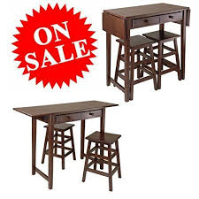 Breakfast Wooden Table Set With Stools Kitchen Island Table Set Coffee Classical Expendable Small Narrow Kitchen Island Table Narrow Table Table And Chair Sets