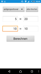 Eine (einfachere) variante ist der zweisatz. Dreisatz Rechner For Android Apk Download