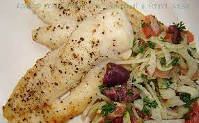 Saffron, puff pastry, monkfish, couscous, vegetable stock, seaweed and 7 more. Couscous Consciousness Roasted Monkfish With Pink Grapefruit Fennel Salsa