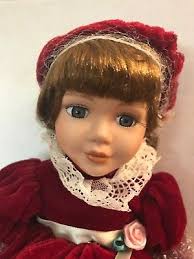 Sale crowne fine porcelain dolls 1998 Free Shipping 18 Crowne Fine  Porcelain and Cloth Doll Ruby