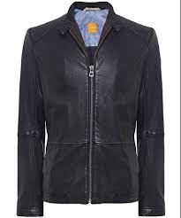 Hugo Boss Orange Jelon Leather Jacket Black Leather Jacket Men Style Leather Jacket Black Leather Jacket