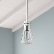Midcentury cone shaped silver and black metal pendant light, silver part of this fixture has a break in. Cone Pendant Lighting You Ll Love In 2021 Wayfair