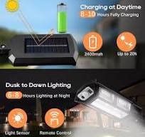 990000LM LED Solar Street Light Commercial Dusk to Dawn ...