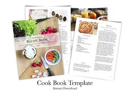 Printable Cookbook Template Recipe Book Cookbook Recipe Etsy Cookbook Template Recipe Book Recipe Templates Free