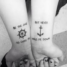 Anchor and wheel tattoo is one of these sailor tattoos. Best Couple Tattoos Tattoos For You And The Special One Tattooli Com