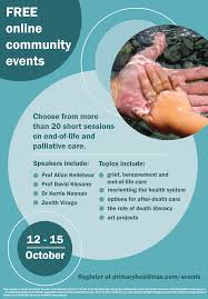 The national hiv, std, and viral hepatitis testing resources, gettested web site is a service of the centers for disease control and prevention (cdc). Free Online Community Events End Of Life And Palliative Care Primary Health Tasmania