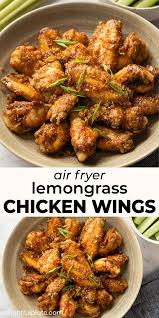Air Fryer Lemongrass Chicken Wings Delightful Plate Recipe Easy Chicken Wing Recipes Chicken Wing Recipes Chicken Wings