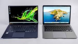 Das macbook air gibt es in 3 tollen gehäusefarben: Notebooks Apple Macbook Air Und Acer Swift 5 Im Vergleich