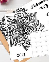 In case, you prefer a calendar in bullet journal style then you can opt for a bullet journal monthly spread. 2021 Coloring Page Calendar Printable Kleinworth Co