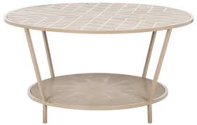This item wv ivory faux shagreen decorative tray pu leather with brushed gold stainless steel handle for coffee table, ottoman, console table （ivory home redefined modern elegant 18x12 rectangle grey glossy shagreen decorative ottoman coffee table perfume living room kitchen serving tray with gold polished metal handles for all occasion's Modern Faux Shagreen Round Coffee Table Safavieh Com